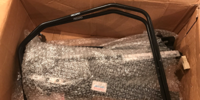 seat rails of Recaro in a box