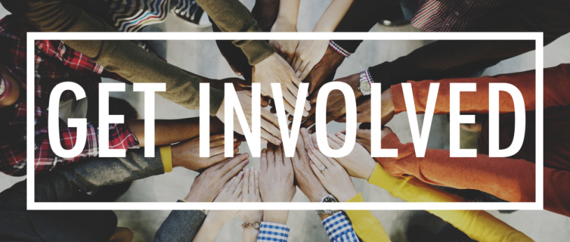 image showing text 'get involved'