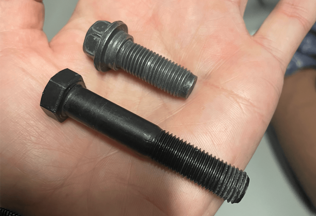 lower seatbelt bolts